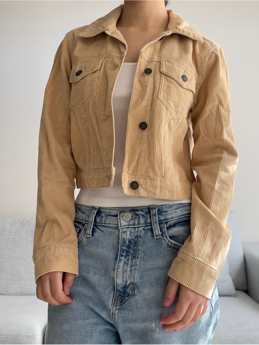 Hollister Cropped Corduroy Jacket